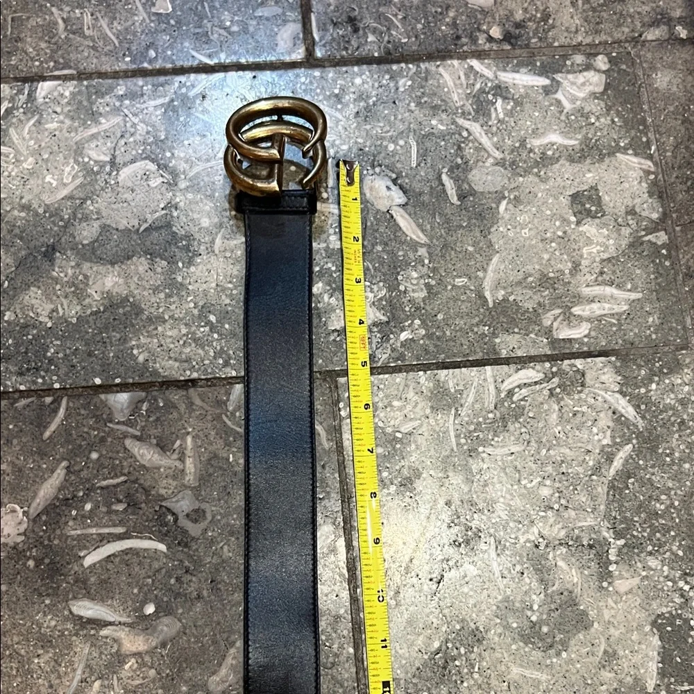 Gucci Marmot Black Leather Belt